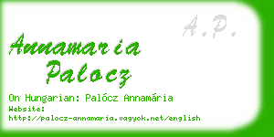 annamaria palocz business card