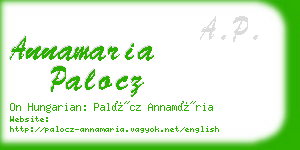 annamaria palocz business card